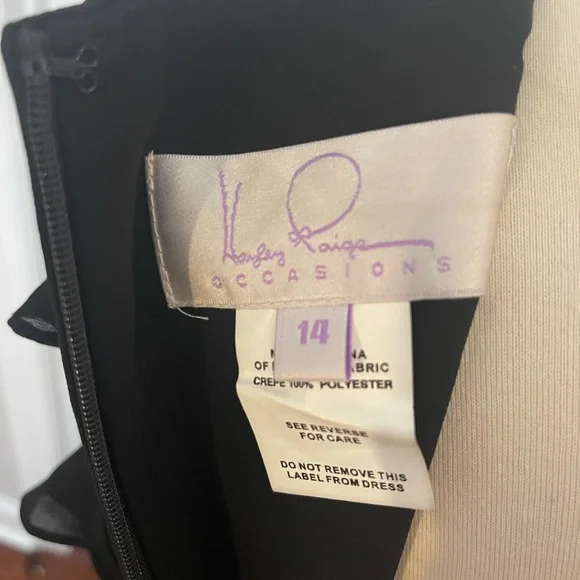 Hayley Paige Occasions black chiffon- 5863 - Picture 9 of 12